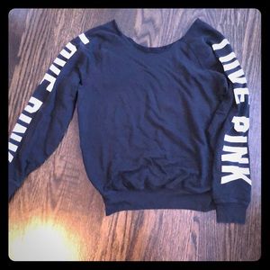 Pink love pink cut neck sweatshirt